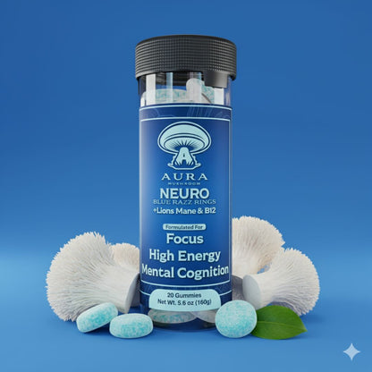 NEURO BlueRazz Rings - Lions Mane & B12
