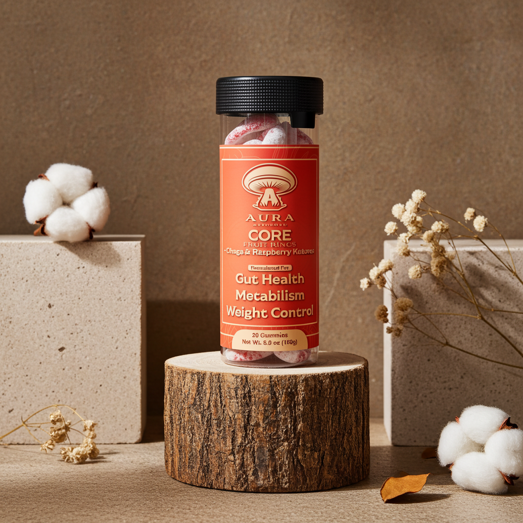 coreglow fruit rings - chaga & raspberry ketones